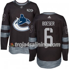 Vancouver Canucks tröja Brock Boeser 6 1917-2017 100th Anniversary Adidas Svart Authentic - NHL Tröjor Herr